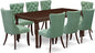 East West Furniture DODA9-MAH-22 9 Piece Dining Set Consists of a Rectangle Kitchen Table with Butterfly Leaf and 8 Polyester Fabric Upholstered Chairs, 42x78 Inch, Mahogany