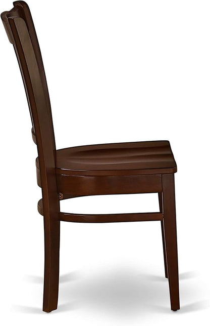 East West Furniture NDGR3-MAH-W 3 Piece Modern Dining Table Set Contains a Rectangle Wooden Table with Dropleaf and 2 Kitchen Dining Chairs, 30x48 Inch, Mahogany