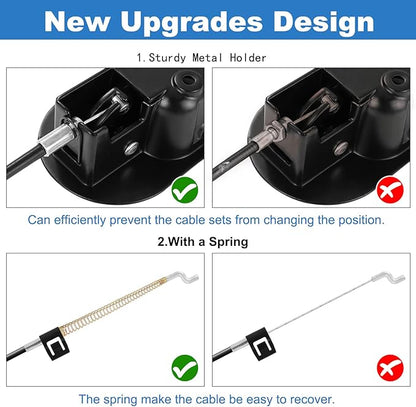 Nonley Heavy-Duty Metal Recliner Pull Handle Replacement with Cable, Universal Recliner Release Couch Handle Fits Most Major Chair Furniture (Exposed Cable Length 4.9inch)