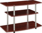 Convenience Concepts Designs2Go No Tools 3-Tier TV Stand 31.5" - Entertainment Center for TVs up to 37 Inches, Modern TV Console with Shelves for Living Room, Family Room, Cherry