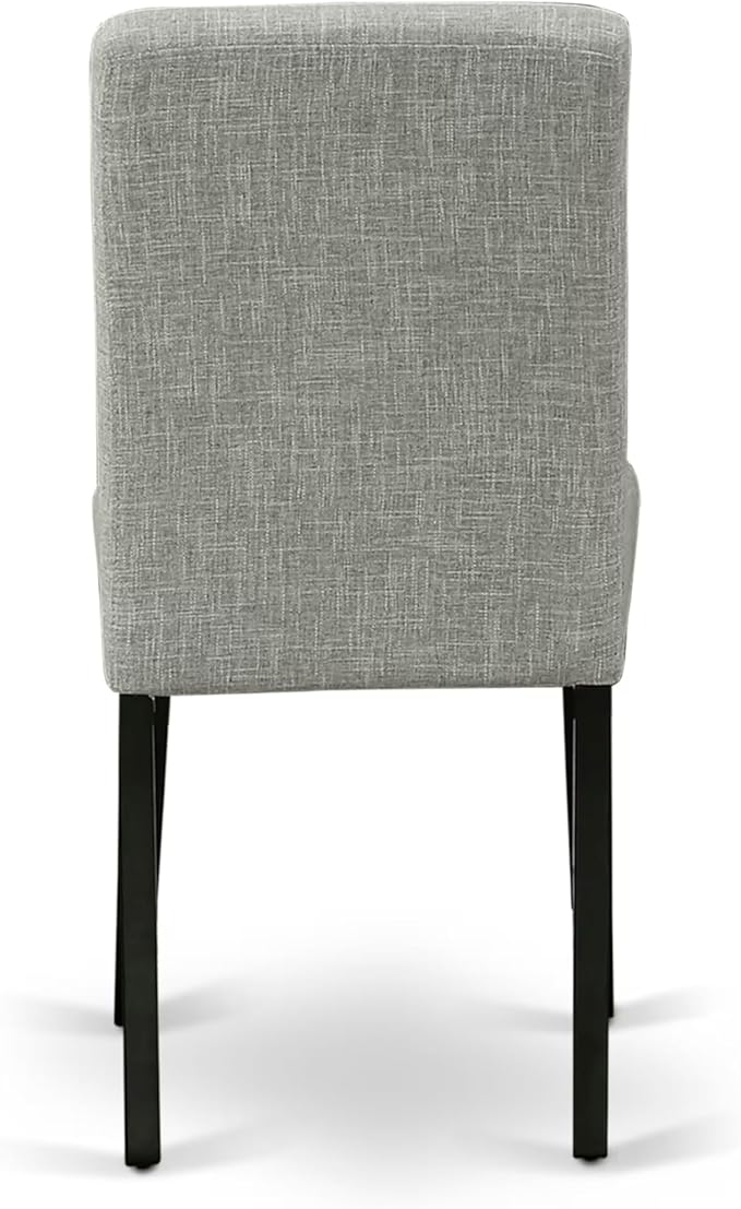 East West Furniture V697AB106-7 7 Piece Dinette Set Consist of a Rectangle Dining Room Table with V-Legs and 6 Shitake Linen Fabric Parsons Dining Chairs, 40x72 Inch, Multi-Color
