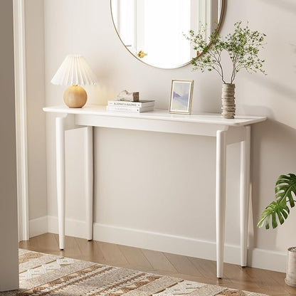 Wood Console Table Walnut Entryway Table, Thin Console Table, Sofa Tables for Living Room (47.2'')