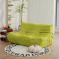N&V Fireside Loveseat, Mid Century Armless Twin Size Floor Sofa, Soft Premium Corduroy Floor Lounge Chair, Foam Sofa Accent Chair for Living Room Bedroom and Office, Lime