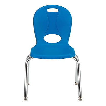 Learniture LNT-114-CSW-BB Learniture Structure Series School Chairs for Classroom, 14" Seat Height, Brilliant Blue, Pack of 4