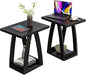 End Tables Living Room Set of 2. Side Tables Living Room. Side Table Beside Sofa. Modern End Table for Home. Black End Tables Set of 2