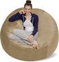 Sofa Sack Bean Bag Chair - Plush, Ultra Soft - Memory Foam Bean Bag Chair with Microsuede Cover - Stuffed Foam Filled Furniture and Accessories for Dorm Room 5 Feet - Camel