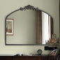 WAMIRRO Ornate Black Mirror,Vintage Arched Baroque Antique Mirorrs for Living Room Hallway Fireplace Bathroom Entryway 36"X30"
