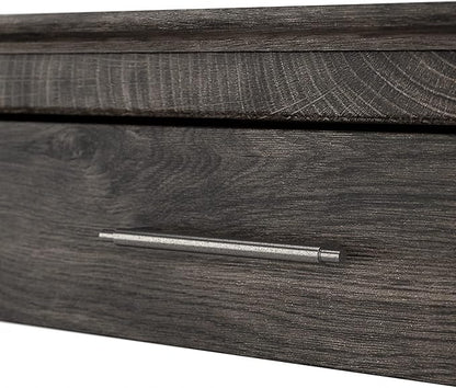 Bush Furniture Key West Coffee Table with Set of 2 End Tables in Dark Gray Hickory