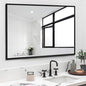 Bathroom Mirror 30x40 Inch, Black Frame Mirror 30"x40", Rectangle Wall Mounted Mirror, Metal Framed Vanity Mirror for Wall 30 by 40, Modern Mirror Hangs Horizontal Or Vertical