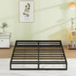 EMODA 7 Inch Queen Bed Frame No Box Spring Needed Heavy Duty Metal Platform BedFrame Queen Size with Steel Slats, Easy Assembly, Black