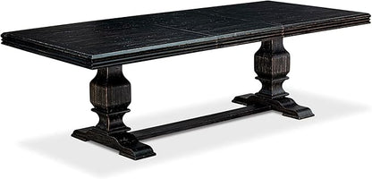 NKDA9-SBB-24-9-pc Dining Room Set Consists of a Rectangular Table and 8 Black Polyester Fabric Dining Chairs with Button Tufted Chair Back - Sand Blasting Black Finish.
