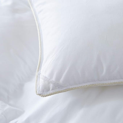 Egyptian Cotton Luxurious All-Season California King Size Goose Down Comforter Duvet Insert, Premium White Solid Plain Design, 1200 Thread Count 100% Egyptian Cotton, 750+ Fill Power,90oz Fill Weight