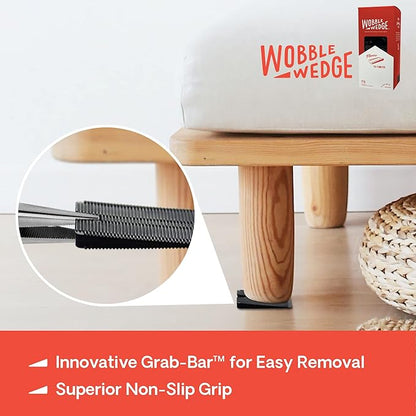 Wobble Wedges Flexible Plastic Shims - Leveling Shims for Home Improvement, Furniture Levelers, Table, and Toilet for Leveling - Made in USA Plastic Wedges Shim for Appliances (Black, 75-Pack)