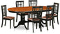 East West Furniture PLNI7-BCH-LC 7 Piece Modern Dining Table Set Consist of an Oval Wooden Table with Butterfly Leaf and 6 Faux Leather Dining Room Chairs, 42x78 Inch, Black & Cherry