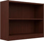 Bush Furniture Universal Bookcase, Low Storage and Display Bookshelf for Home Office or Living Room Organization, 2 Shelf, Vogue Cherry