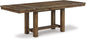 Signature Design by Ashley Moriville Farmhouse 36” x 30” Dining Extension Table, Seats up to 8, Brown