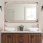 YOSHOOT Rustic Wooden Framed Wall Mirror, Natural Wood Bathroom Vanity Mirror for Farmhouse Decor, Vertical or Horizontal Hanging, 60" x 30", Grey