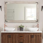 YOSHOOT Rustic Wooden Framed Wall Mirror, Natural Wood Bathroom Vanity Mirror for Farmhouse Decor, Vertical or Horizontal Hanging, 53" x 28", Grey