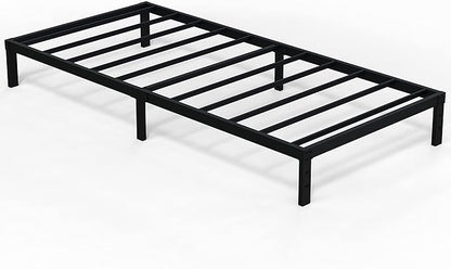 EMODA 10 Inch Twin XL Bed Frames No Box Spring Needed, Heavy Duty XL Twin Metal Platform Bed Frame, Noise Free, Easy Assembly, Black