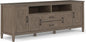SIMPLIHOME Ela SOLID WOOD 72 inch Wide Transitional TV Media Stand in Smoky Brown For TVs up to 80 inches for the Living Room and Entertainment Center
