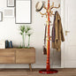 Coat Racks Free Standing with 14 Hooks, Natural Wood Coat Stands for Entryway, Adjustable Height 73 in Tree Coat Rack Stand for Hallway Home Office Bedroom (Begonia)
