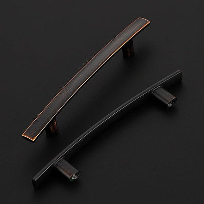30 Pack Cabinet Handles 4" Hole Center - Curved Cabinet Pulls Oil Rubbed Bronze Drawer Pulls for Kitchen Cupboard Solid Hardware for Dresser Drawer Arch Hardware