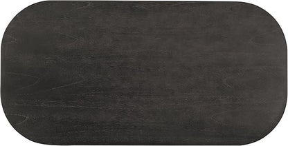Ball & Cast Wood Dining Table Set with Bench,6-Piece Upholstered Rectangular Set w/ 4 Upholstered Chairs,Curved Profiles Kitchen Furniture Suitable Big Family Gatherings,Espresso