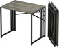 32 inch Small Folding Desk, Writing Gaming Computer Camping Desk for Small Spaces, No Assembly Required Home Office Desk, Black Oak