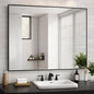Black Bathroom Mirror 30x40, Rectangle Wall Mirror 30 x 40 inch, Metal Frame Mirror 40x30, Large Vanity Mirror 30 by 40, Modern Wall Mounted Mirrors, Hung in Horizontal or Vertical
