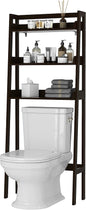 UTEX Over The Toilet Storage, 3-Tier Bathroom Shelves Over Toilet, Behind Toilet Bathroom Organizer (Espresso)