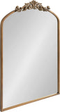 Kate and Laurel Arendahl Traditional Arch Mirror, 24 x 36, Antique Gold, Baroque Inspired Wall Decor