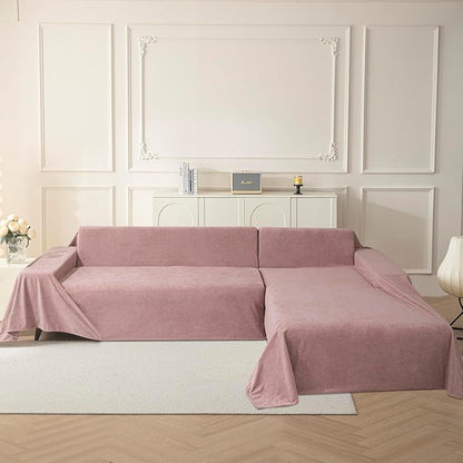 MYSKY HOME Pink Sofa Cover, Couch Covers for Sofa, Pet Couch Cover Reclining Couch Covers Loveseat Covers for 2 Cushion Couch Thick Durable Cushion Covers for Furniture Couch Cover, 71" x 102"