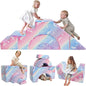 MeMoreCool Foam Climbing Toddler Couch, Modular Kids Sofa with Slide & Stair, Convertible Baby Couch for Playroom, Sectional Furniture for Crawling, Climbing, and Kids’ Play