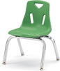 Berries Jonti-Craft 8140JC1119 Stacking Chair with Chrome-Plated Legs, 10" Height, Green