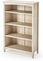 Camaflexi Shaker Style 4 Shelf Bookcase/Solid Wood / 48" High/Adjustable Shelving/Closed Back/Display Bookshelf for Living Room, Bedroom, Home and Office, Light Oak