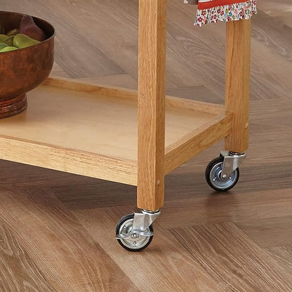 Homestyles General Line Natural Mobile Kitchen Cart