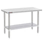 DuraSteel 30x60 Stainless Steel Work Table - NSF Commercial Prep Metal Table - Outdoor Pizza Oven Stand w/Under Shelf - Kitchen Island Laundry Utility Garage Microwave Stand Large Rolling Storage Cart