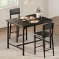 IDEALHOUSE Dining Table Set for 2 w/Counter Height Table & 2 Upholstered Bar Stools, 3-Piece Kitchen Table Set with Footrest & Corner Protector, for Kitchen Room, Apartment, Pub