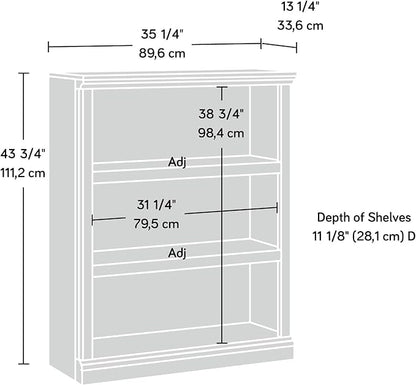 Sauder Miscellaneous Storage 3-Shelf Bookcase/ Book shelf, Salt Oak finish