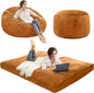 Bean Bag Chairs for Adults - Giant Bean Bag Chair Convertible Bean Bag Bed - Beanbag Chair with Micro Fiber Cover/Furniture Foam Filler - Floor Couch Sofa in Bedroom Dorm Room - Full Golden Brown