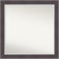 Amanti Art Brown Bathroom Mirror for Over Sink, 32x32 Ellie Brown Silver Square Vanity Mirror, Large Modern Contemporary Frame, Hangs Horizonally and Vertically, Bathroom Wall Decor, Non-Beveled Edge