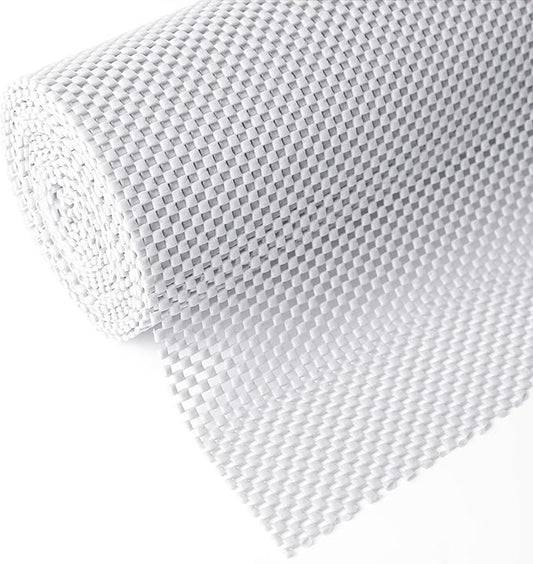 Shelf and Drawer Liner, Non-Adhesive Non Slip and Grip Durable Clean Pad Full Size 17.7 Inches x 20 Feet for Drawers, Shelves, Cabinets, Storage, Kitchen, Desks, Kitchenware, Tableware, White