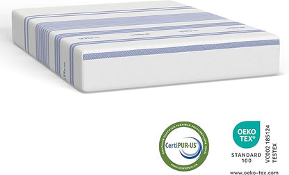 Vibe Gel Memory Foam Mattress, 12-Inch CertiPUR-US Certified Bed-in-a-Box, King, White