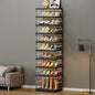 ELPHECO 9 Tier 18 Pairs Foldable Shoe Rack - Clear Shoe Rack Organizer, Folding Entryway Shoe Cabinet, Collapsible Sneaker with Magnetic Doors, Stackable Shoe Shelf,Three-Sided Clear Shoe Box, Black