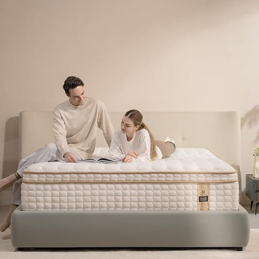Full Size Mattress,12 Inch Hybrid Full Mattress in a Box with Memory Foam and Pocket Spring for Pressure Relief & Comfort Sleep & Zoned Support, Medium Firm,CertiPUR-US