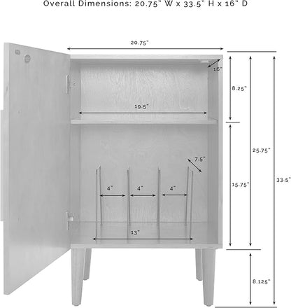 Crosley Furniture Everett Record Player Stand with Storage for Vinyl Records, Acorn