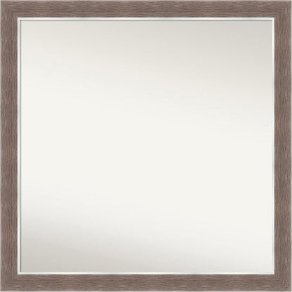 Amanti Art Brown Bathroom Mirror for Over Sink, 30x30 Noble Mocha Square Vanity Mirror, Large Casual Frame, Hangs Horizonally and Vertically, Bathroom Wall Decor, Non-Beveled Edge from WI, USA