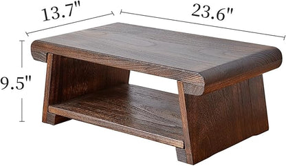 Folding Altar Table,Japanese Table for Sitting on The Floor,Low Wood Meditation Table,Foldable Floor Desk