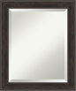 Amanti Art Brown Wall Mirror 24x20 Shipwreck Greywash Narrow Rectangle Bathroom Mirror for Wall Decor Living Room, Small Traditional Frame, Hangs Horizonally and Vertically, Bathroom Decor, Beveled