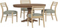 Christopher Knight Home Felly Dining Set, 20.25 "W x 24 "D x 34 "H, Natural Brown + Light Ash + Gray
